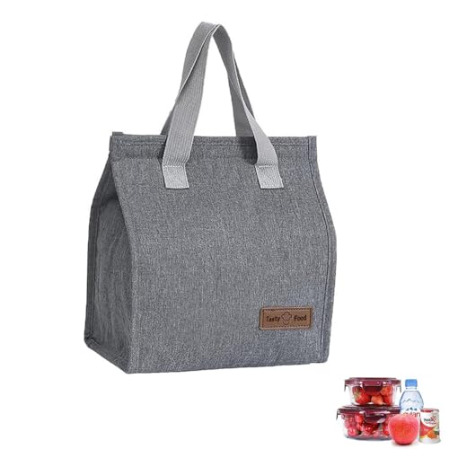 Thermal Bag Portable Lunch Bag Reusable Lunch Bag Large Capacity Thermal Insulation Aluminum Foil Liner to Keep Food Cold Or Hot(One Pack)