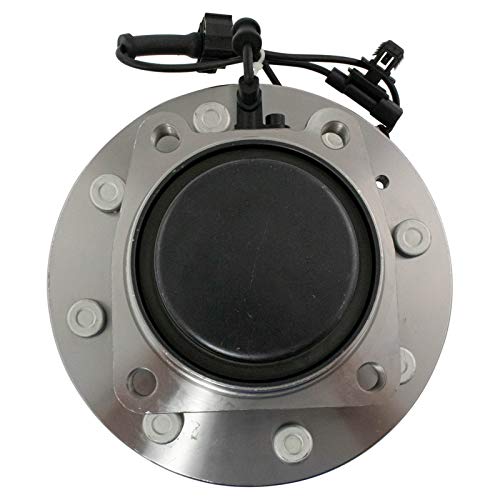 Image of TRQ 2 Piece Front Wheel Bearing & Hub Assembly Set with ABS Sensor Compatible with 2011-2019 Chevrolet Silverado 3500 HD GMC Sierra 3500 HD