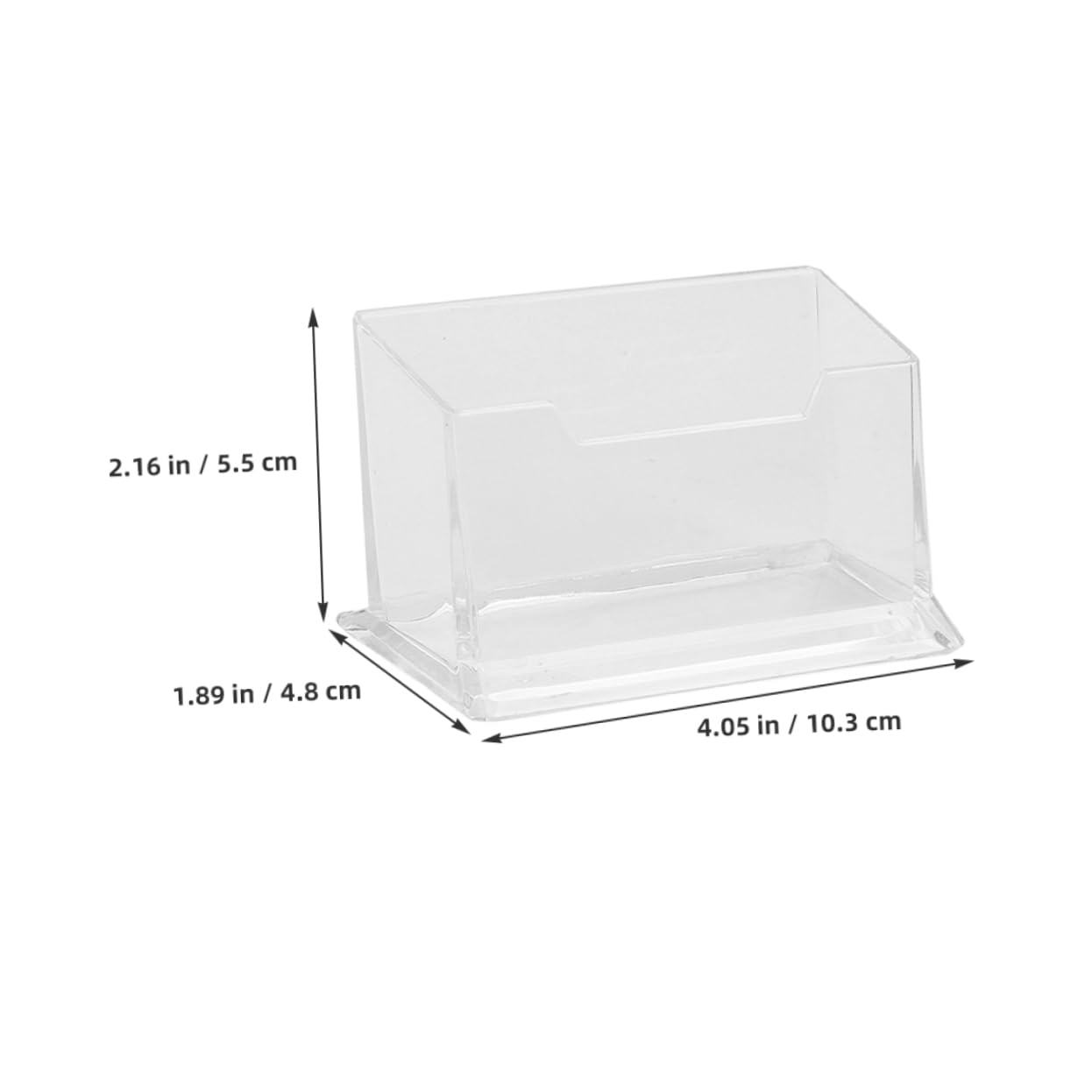 Tarjetero de Oficina Transparente Abs 10 Piezas para Escritorio | Diseño Minimalista, Fácil Mantenimiento, Uso en Espacios Profesionales, Soporte de Mesa para Tarjetas