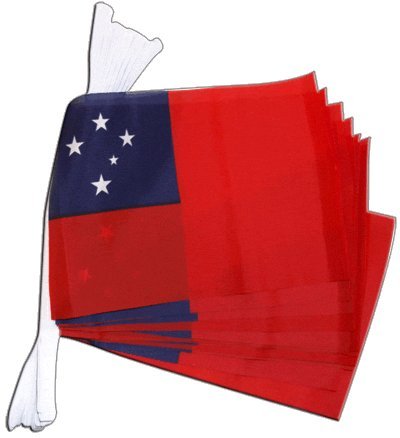Guirlande de drapeaux Samoa de 5,9 m avec 20 pavillons Digni