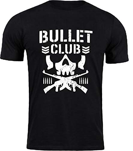 Bullet Club - Camiseta de gimnasio para entrenamiento de Japón Pro Wrestling MMA WWE UFC Fight para hombre, Negro, XL