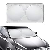 ASUBHA Car Windshield Sun Shade, Foldable Front Window Sun Visor 240T Reflective Fabric Blocks UV Rays and Sun, Windshield Sun Cover Automotive Interior Protection for Cars, Trucks, SUVs