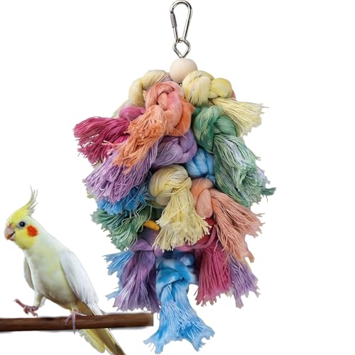 JoyGinBStiao Bird Preening Toy - Natural Cotton Rope &…