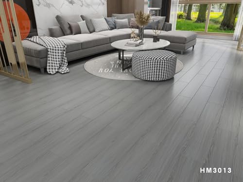 Image of JAAMSO ROYALS PVC Flooring Planks Tiles Self Adhesive Peel & Stick Wooden Design, 36 Planks, 72 Square Feet (Grey Oak)