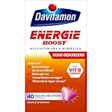 Davitamon Extra Energie - EnergieBoost - hooggedoseerde multivitamine - bosvruchten - 40 tabletten
