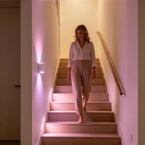 Evita caídas nocturnas con el aplique de pared con sensor de movimiento magnético USB 2