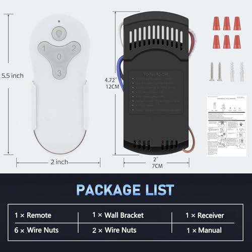 Image of Ceiling Fan Remote Control Kit for Harbor Breeze KUJCE10311 / KUJCE10712