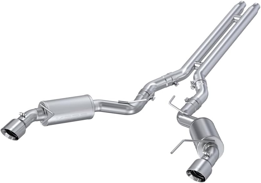 MBRP S7277409 3" Cat Back, Dual Split Rear, Street Version Exhaust System with 4.5" Tips (T409)