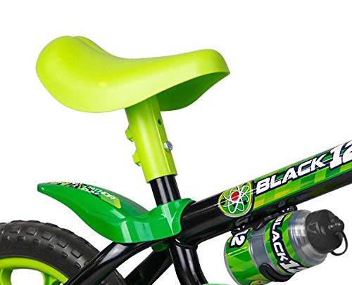 Bicicleta Infantil Aro 12 New Black Com Rodinhas Menino - Nathor