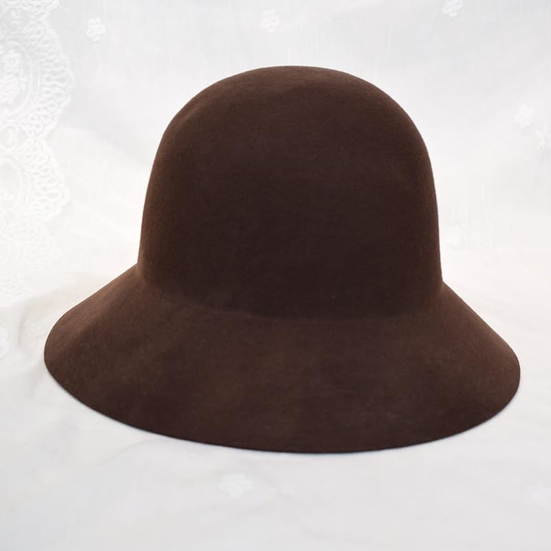 Chapeau en pot chaud pour femme contre le froid d'hiver à large avant-toit