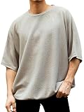 SILVER BULLET サマーニット メンズ ニット セーター ミラノリブ 半袖ニット 大きいサイズ Tシャツ ドルマンスリーブ ドルマンニット 無地 薄手 シンプル ユニセックス ファッション CavariA キャバリア CASS22-01【-】 (44(M), BEG(ベージュ))