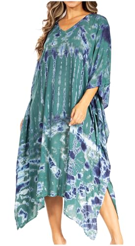 Caftan Sakkas Clementine tie dye, le beachwear bohème idéal pour sublimer vos journées d'été