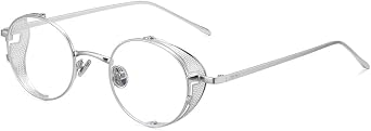 Steampunk Sunglasses Side Shields Metal Women Vintage Round Sun Glasses for Male Hollow