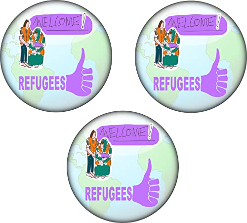 3 Pack - Refugees Welcome - 59mm Badge