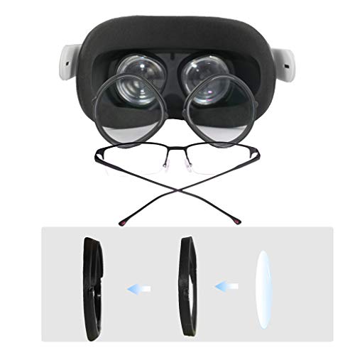 Jilin Lentes VR anti-luz azul para óculos Oculus Quest 2 VR magnético, armação de lente azul com cli