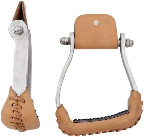 Sloped Aluminum Stirrups with Rubber Tread