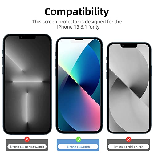 iPhone 13 Panzerglas NEW’C 4 Stück Set mit Displayschutz und Kameraschutz