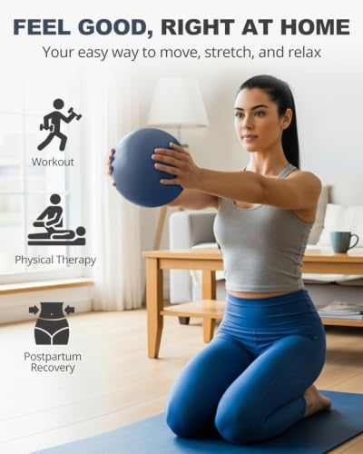 Trideer Yoga Ball for Exercise, Pilates, Core & Balance Training, Stability Ball for Pregnancy & Birthing Prep, Physical Therapy, Daily Stretching, Office Chair for Active Sitting, Quick Pump Included - Image 3