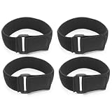 Lahkvor 4 Stück Hosenklammer Fahrrad, Elastische Beinbänder für Fahrradhosen, Jogginghose, Wanderhose, Klettverschluss Hoseband zum Schutz vor Schmutz und Kettenfett, 38x400mm