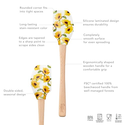 Tovolo 1000467 Sunflower Field Wood Handled Spatulart Spatula thumb #2
