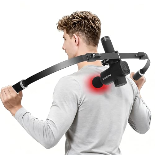 GM ABCD Massage Gun Holder Detachable Deep Stable for Portability Massage Gun Holder for Back Extension Handle Compatible with Most Massage Guns for Hard to Reach Areas Muscle Pain Relief