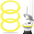 Flush Valve Seal for Kohler, 3Pcs Silicone Material Toilet Ring Seal GP1059291, Canister Flush Valve Toilet Tank Gasket, Toilet Tank Parts Gasket(COLOR:Yellow)