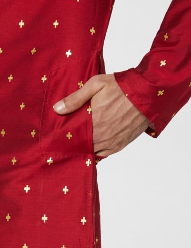 Image of Amazon Brand - Symbol Men Festive Printed Long Kurta (Regular Fit)