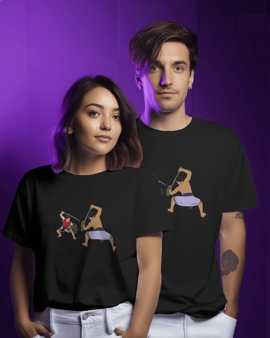 VASAL Kalaripayattu Practice Tee | Skin Friendly Dot Matrix Fabric | Unisex Quick Dry Athletic Shirt (in, Alpha, L, Black) 2