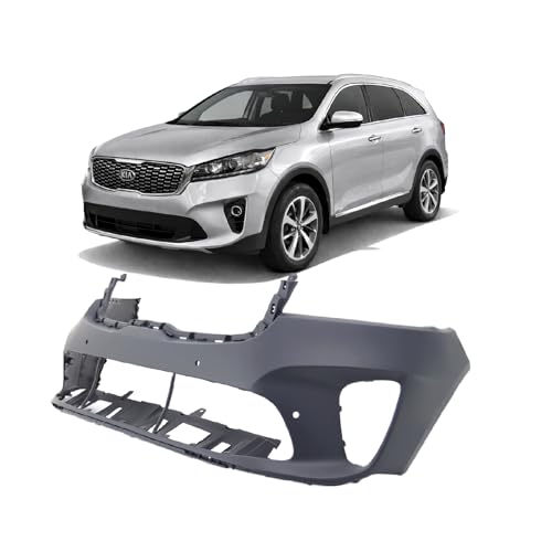 Image of FitParts Compatible with Kia Sorento 2019-2020 Front Bumper Cover | Primed, With Parking Sensor Holes, Ready to Paint, OEM 86510C6510, KI1000203