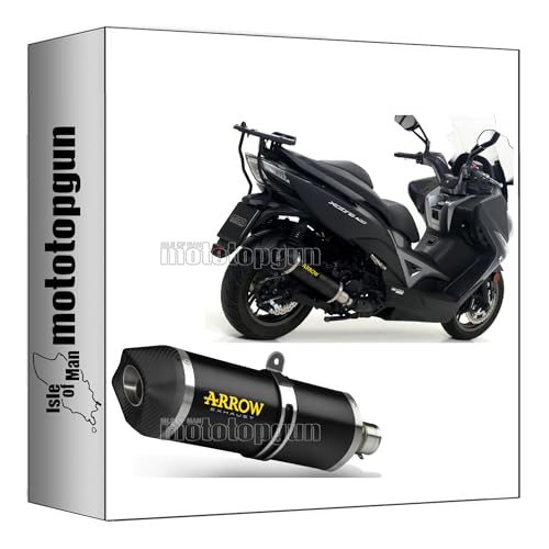 Tubo de escape homologado Arrow Race-Tech Kymco Xciting 400 i s 2019 2020 aluminio negro 73517akn