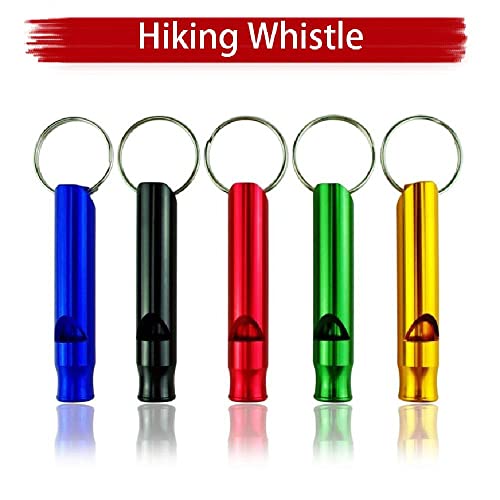 Apito de acampamento com chaveiro de alumínio apito de sobrevivência de emergência para acampamento