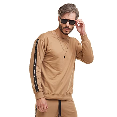 Blusa Moletom Masculina Brohood Marrom Claro