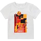 Temporada: primavera/verano. BOSS Camiseta de algodón Infantil Blanco 9MESES