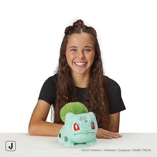 Image of Pokemon Cuddly Bulbasaur Plush - 8-Inch Soft Shaggy Plush with Authentic Details