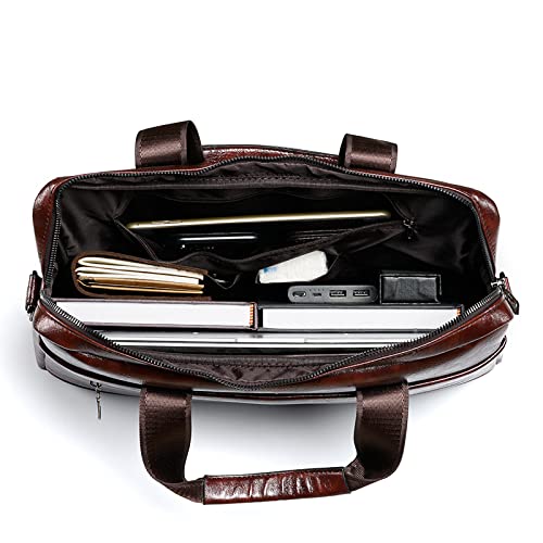 Weixier – Bolsa masculina de couro para viagem, bolsa de mão clássica, Coroa escura,