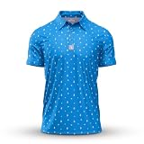 Bogey Bros - Snowman - Funny Golf Polo Shirts –4 Way Stretch Men’s Golf Shirts Short Sleeve, Golf Polos For Men With Upf 50 Protection, Breathable, Funny Golf Polo Shirt For All Season Wear - Medium