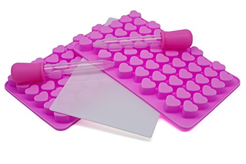 Molde de silicona para chocolate en forma de corazón, 2 unidades miniatura 3