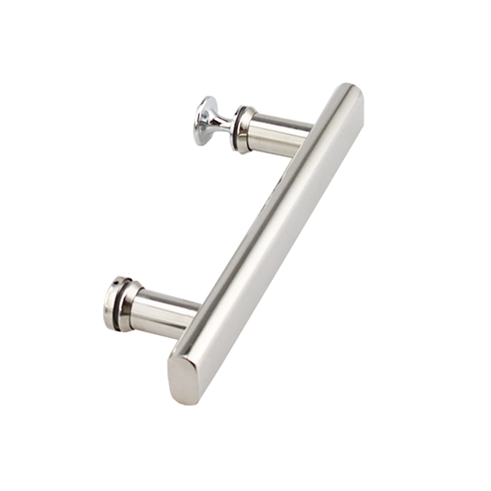 DFGHNBVC Glass Door And Window Handles Bathroom Door Handle For Glass Door,304 Stainless Steel Push Pull Door Handle/Glass Pulls, Full Polished Stainless Steel Finish,300Mm