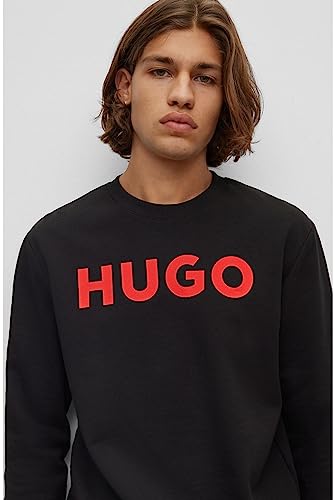 Hugo Per Uomo. 50477328 Felpa Nera Dem (Xl), Nero, Casual, Manica Lunga, Cotone Biologico, Sostenibile - 5