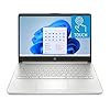 HP 14" HD Touchscreen Laptop, Windows 11, Intel Celeron Dual-Core Processor Up to 2.60GHz, 4GB RAM, 64GB SSD, Webcam, Dale Sliver (Renewed)