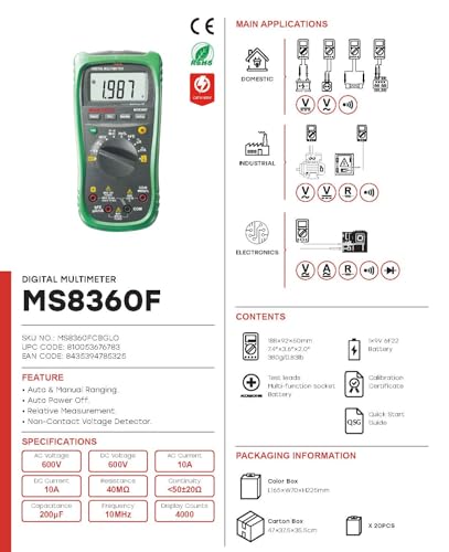 Multimètre MS8360F pour tester la continuité et réparer vos circuits auto - 2