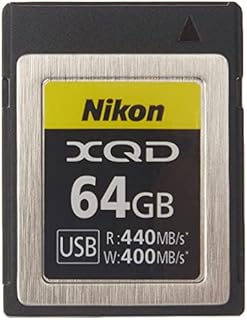 Nikon Professional 64GB XQD Memory Card (Up to 440MB/s Read & 400MB/s Writing), Compatible Hybrid Z 6II, Z 6, Z 7II, Z7, Reflex D6, D5, D850, D500
