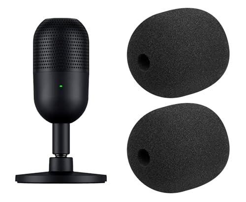Image of SOULWIT 2Pcs Pop Filter for Razer Seiren V3 Mini - Black | Do Not Fit Seiren V3(2024 Gen3), Seiren Mini(2020 Gen1) Mircophones