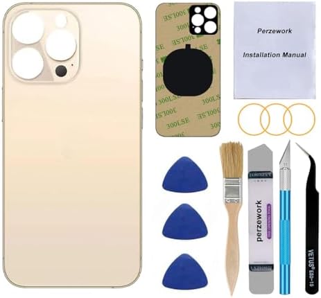 OEM Rear Back Glass Replacement for iPhone 13 pro 6.1 inches (Gold) All Carriers with Repairing Tool Kits