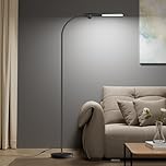 Honeywell Led Floor Lamp,F4 Sunturalux™ Eye-Caring Floor Lamps for Living Room, Super Bright Stepless Dimmable Tall Standing Lamp, Modern Gooseneck Reading Light for Bedroom Office Study(Black)