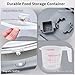 Komzon Rice Storage Containers, Collapsible 20 to 30Lbs Food Storage Bin Dispenser with Rolling Wheel and Clear Airtight Lid, BPA Free Flour, Sugar, Cereal and Dog Cat Pet food Containers