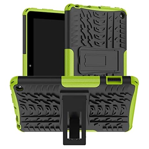 Rugged Case for Amazon Fire 7 Tablet (2022 Release-12th Generation),Dual Layer Protection Shockproof Cover Hybrid Rugged Case with Kickstand Cover