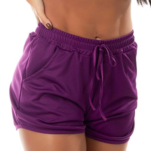 Short Feminino Esportivo Fitness Com Bolso Moda Praia Fristyle (BR, Alfa, GG, Regular, Regular, Roxo