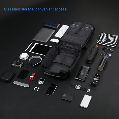 Kingsons Solar Backpack for Men Women, Laptop Backpack Mens Backpack 15.6 Inches with USB Charging Port (15.6“, Travel Backpacks)