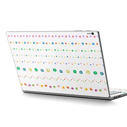 igsticker Surface Book2 Book3 15inch 専用 スキンシール サーフェス ブック 15インチ用 シール 009355 カラフル フラワー 模様